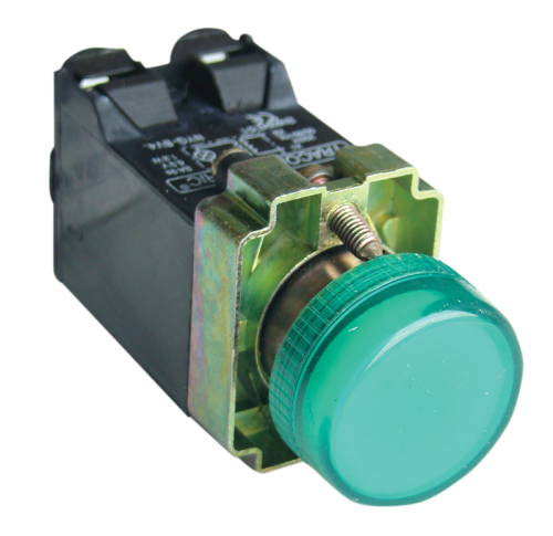 Lampka kontrolna, zielona, z transformatorem 3A/230V AC, IP42, NYGI6 NYGBV43Z Tracon Electric
