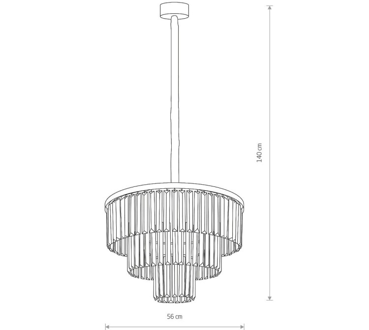 Lampa sufitowa CRISTAL BLAC M ZWIS 7616 NOWODVORSKI Lighting 9xE14 nowoczesna wisząca lampa oświetleniowa żyrandol czarny metal kryształ Inspiracje Premium
