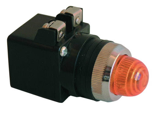 Lampka kontrolna, plastikowa, zielona, z transformatorem 0,4A/230V AC, d=22mm, IP42, NYGI6 NYLBV853Z Tracon Electric