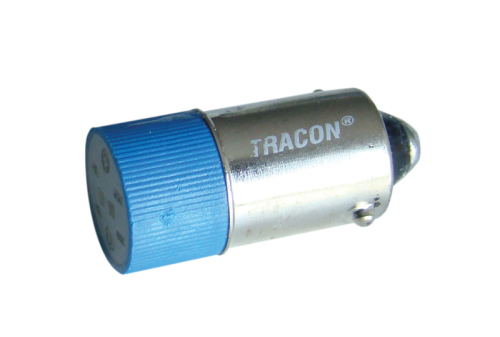 Żarówka sygnalizacyjna z LED, niebieska 230V AC/DC, Ba9s NYGL-ACDC230B Tracon Electric