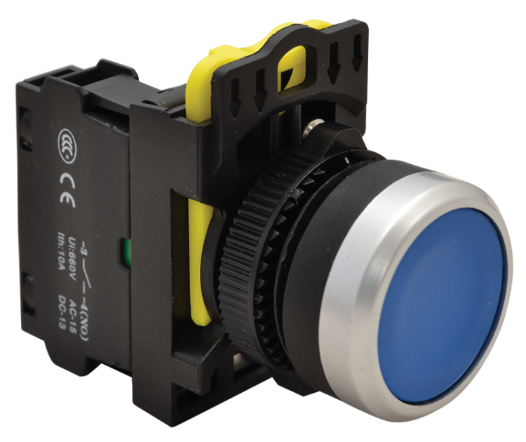 Przełącznik kryty, niebieski 1×NO, 5A/230V AC-15, IP65 NYK3-B Tracon Electric