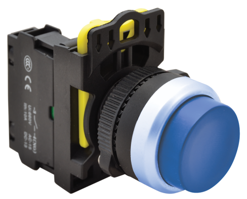 Przycisk wystający, niebieski 1×NO, 5A/230V AC-15, IP65 NYG3-HB Tracon Electric