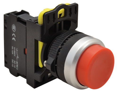 Przycisk wystający, czerwony 1×NC, 5A/230V AC-15, IP65 NYG3-HR Tracon Electric