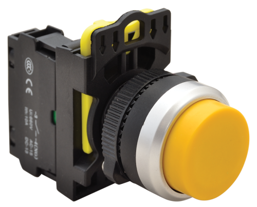 Przełącznik wystający, żółty 1×NO, 5A/230V AC-15, IP42 NYK3-HY Tracon Electric