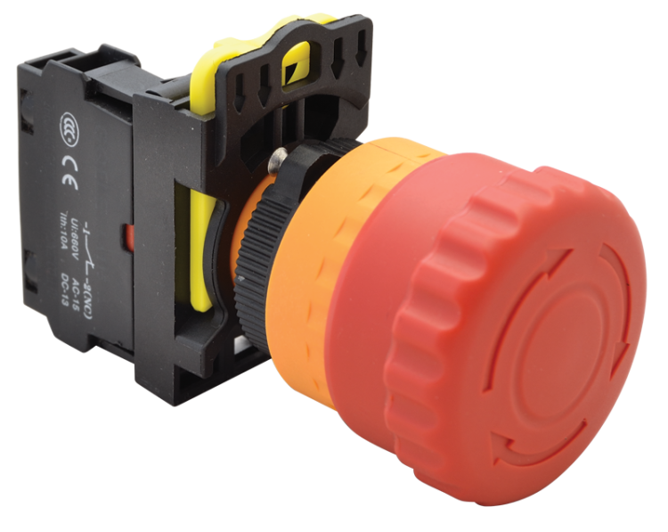 Przycisk awaryjny, z blokadą,czerwony 1×NC, 5A/230V AC-15, 40mm, IP65 NYG3-ETR Tracon Electric