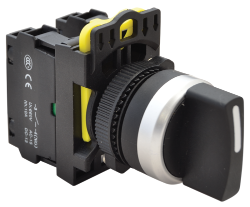 Przełącznik pokrętny, trzystanowy 2×NO, 5A/230V AC-15, IP65 NYK3-S31BK Tracon Electric