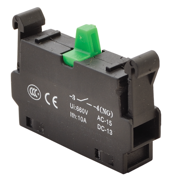 Element stykowy do serii przycisków NYG(K), NO 1×NO, 5A/230V AC-15, 1A/230V DC-13 NYG3-CE1 Tracon Electric