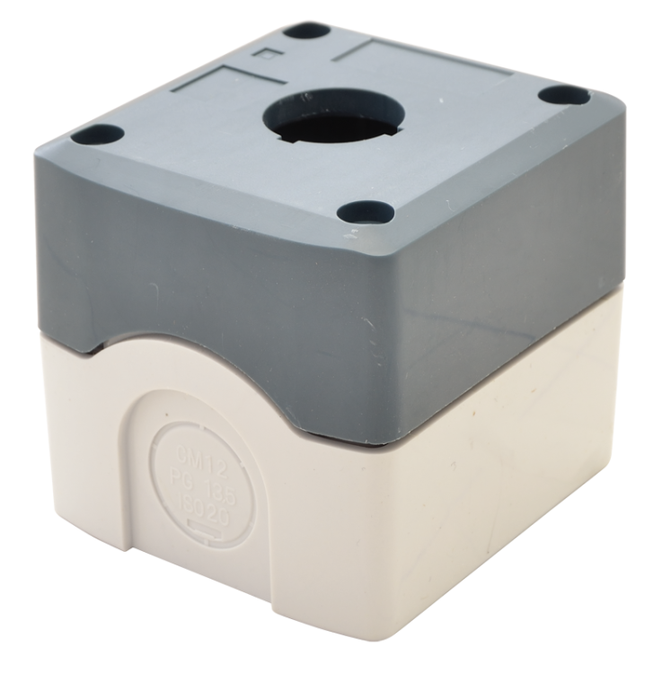Obudowa do przycisków, szara,typ 1 d=22,5, IP65, 2×PG-13,5 NYGD-1GR Tracon Electric