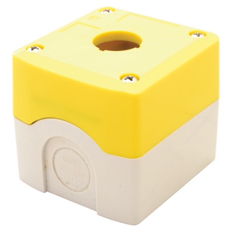 Obudowa do przycisków, żółta,typ 1 d=22,5, IP65, 2×PG-13,5 NYGD-1YE Tracon Electric