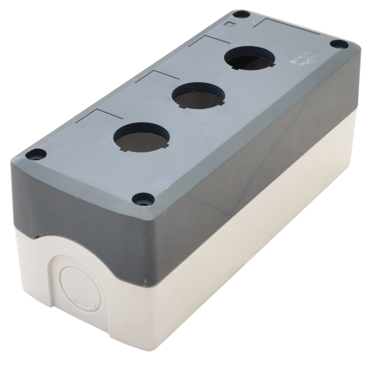 Obudowa do przycisków, szara,typ 3 d=22,5, IP65, 2×PG-13,5 NYGD-3GR Tracon Electric