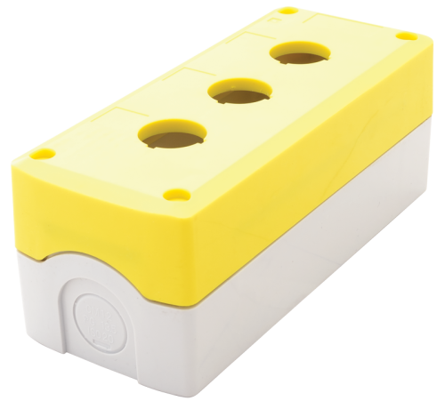 Obudowa do przycisków, żółta,typ 3 d=22,5, IP65, 2×PG-13,5 NYGD-3YE Tracon Electric