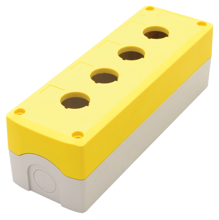 Obudowa do przycisków, żółta,typ 4 d=22,5, IP65, 2×PG-13,5 NYGD-4YE Tracon Electric