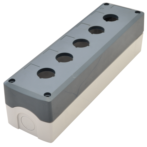 Obudowa do przycisków, szara,typ 5 d=22,5, IP65, 2×PG-13,5 NYGD-5GR Tracon Electric