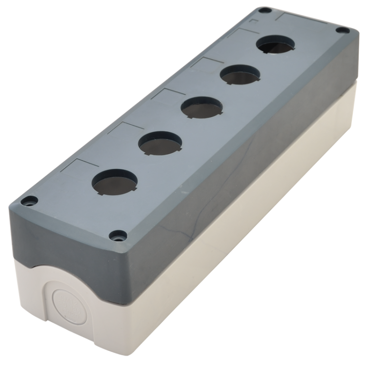 Obudowa do przycisków, szara,typ 5 d=22,5, IP65, 2×PG-13,5 NYGD-5GR Tracon Electric