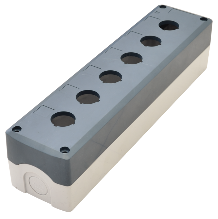 Obudowa do przycisków, szara,typ 6 d=22,5, IP65, 2×PG-13,5 NYGD-6GR Tracon Electric