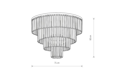 Lampa sufitowa CRISTAL BLACK L 7630 NOWODVORSKI Lighting 12xE14 nowoczesna lampa oświetleniowa plafon czarny metal kryształ Inspiracje Premium