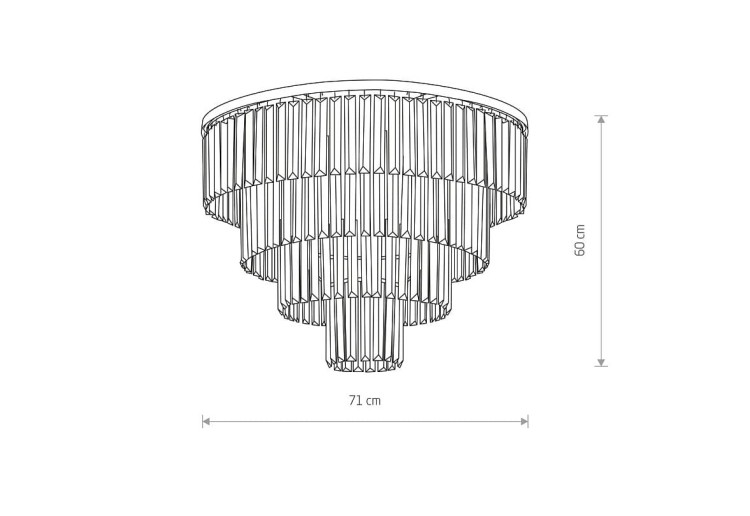 Lampa sufitowa CRISTAL BLACK L 7630 NOWODVORSKI Lighting 12xE14 nowoczesna lampa oświetleniowa plafon czarny metal kryształ Inspiracje Premium