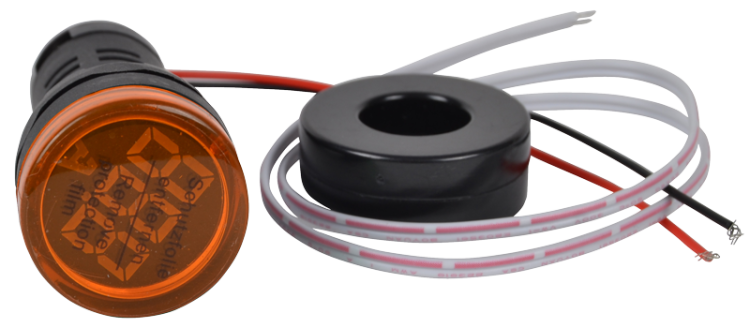 Amperomierz, sygnalizacja LED żółta 1-100A, Um=230VAC, d=22mm NYG3-AY Tracon Electric
