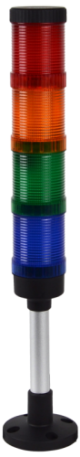 Słup sygnalizacyjny, kompletny,podstawa pionowa (bez dźwięku AC230V, 4 R,Y,G,B, IP65 NYG3-50RYGB Tracon Electric