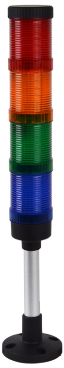 Słup sygnalizacyjny, kompletny,podstawa pionowa (bez dźwięku AC230V, 4 R,Y,G,B, IP65 NYG3-50RYGB Tracon Electric