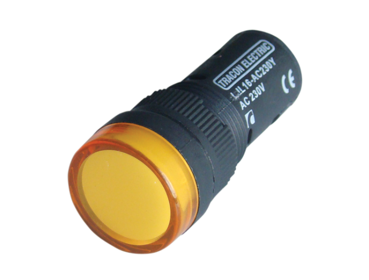 Lampka kontrolna LED, żółta 24V AC/DC, d=16mm LJL16-YC Tracon Electric