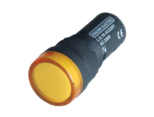 Lampka kontrolna LED, żółta 400V AC, d=16mm LJL16-YF Tracon Electric