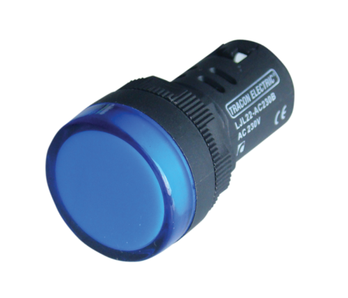 Lampka kontrolna LED, niebieska 24V AC/DC, d=22mm LJL22-BC Tracon Electric