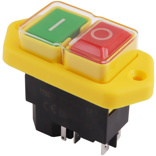 Przekaźnikowy wyłącznik bezpieczeństwa,śrubowy, biała rama 5PIN, 230 VAC, 12A/AC3, IP54, 6,3×0,8 SSTM-045 Tracon Electric