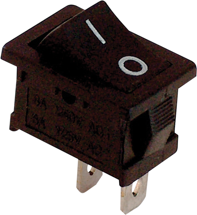 Przełącznik kołyskowy WŁ-WYŁ, czarny 16(6)A, 250V AC TES-34 Tracon Electric