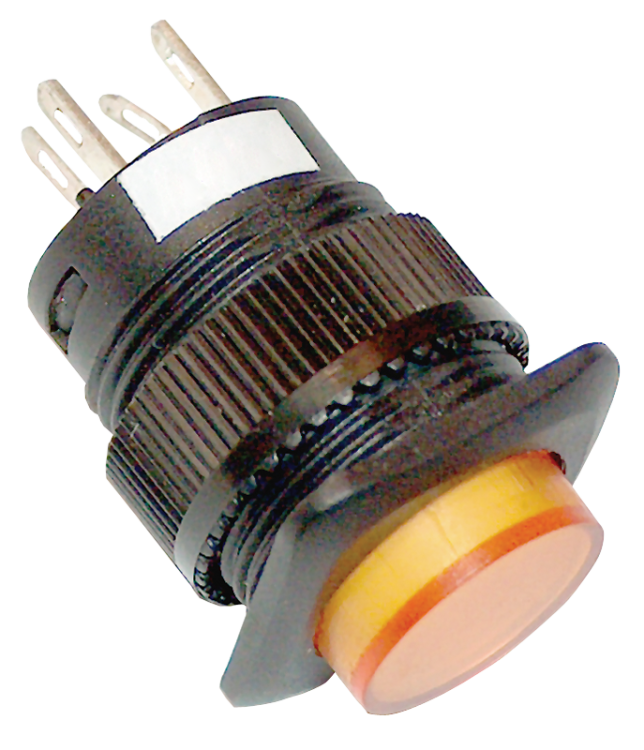 Przełącznik z lampką sygnalizacyjną mini żółty 1×NO, 6V AC/DC MNK-006Y Tracon Electric