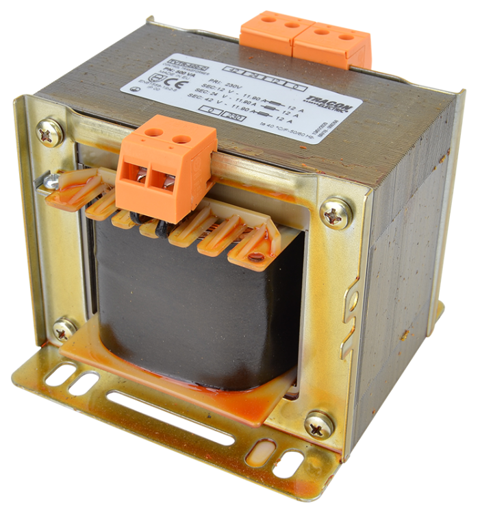Zwykły transformator jednofazowy 230V / 12-24-42V, max.400VA TVTR-400-C Tracon Electric