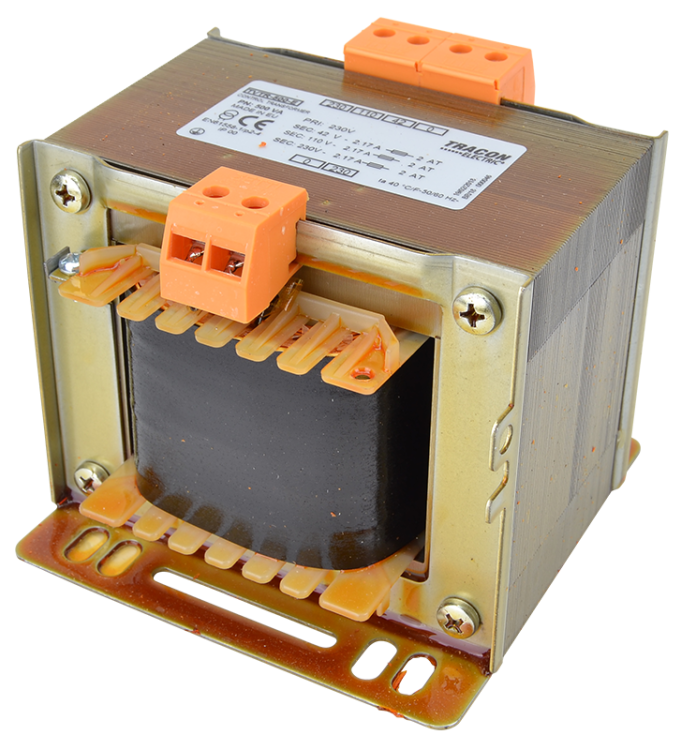Zwykły transformator jednofazowy 230V / 42-110-230V, max.400VA TVTR-400-E Tracon Electric