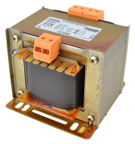 Zwykły transformator jednofazowy 230V / 24-42-110V, max.500VA TVTR-500-D Tracon Electric