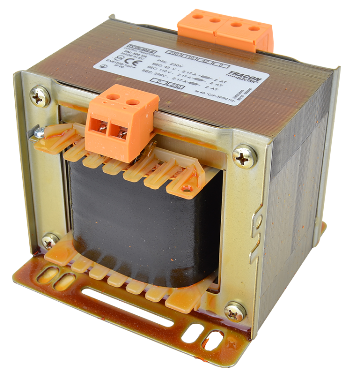 Zwykły transformator jednofazowy 230V / 24-230V, max.500VA TVTR-500-F Tracon Electric