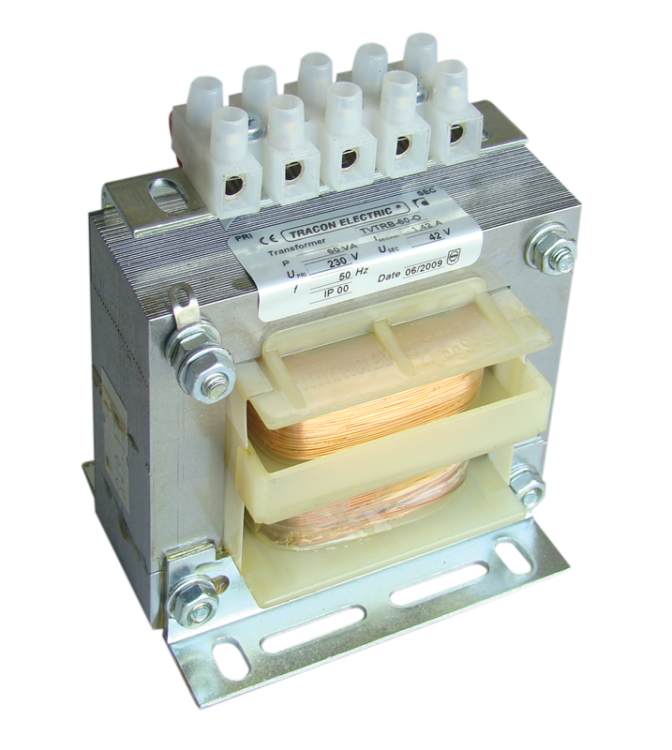 Transformator bezpieczeństwa, jednofazowy 400V / 230V, 60VA TVTRB-60-S Tracon Electric