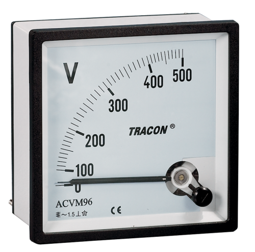 Woltomierz analogowy na prąd przemienny 72×72mm, 120V AC ACVM72-120 Tracon Electric