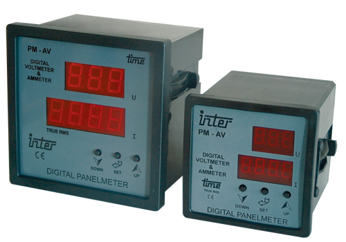 Amperomierz i woltomierz cyfrowy z nast. przekładnikiem 96×96mm, 500V AC, 0-9500/5A AC DTT-1-96 Tracon Electric