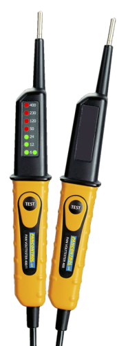 Miernik napięcia 2 polowy wyśw. LED i tester AVK 6‐400V AC/DC, 30mA FI‐Test PANVOLTTESTER400FI Tracon Electric
