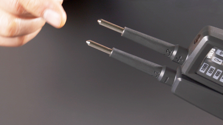 Dwubiegunowy tester napięcia,tester AVK, wyświetl. LCD LED 12-1000V AC/DC, 30mA FI‐Test PANMV-1000AD Tracon Electric