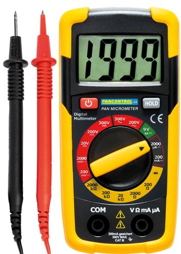 Kompaktowy multimetr cyfrowy DCV, ACV, DCA, OHM, dioda PANMICROMETER Tracon Electric
