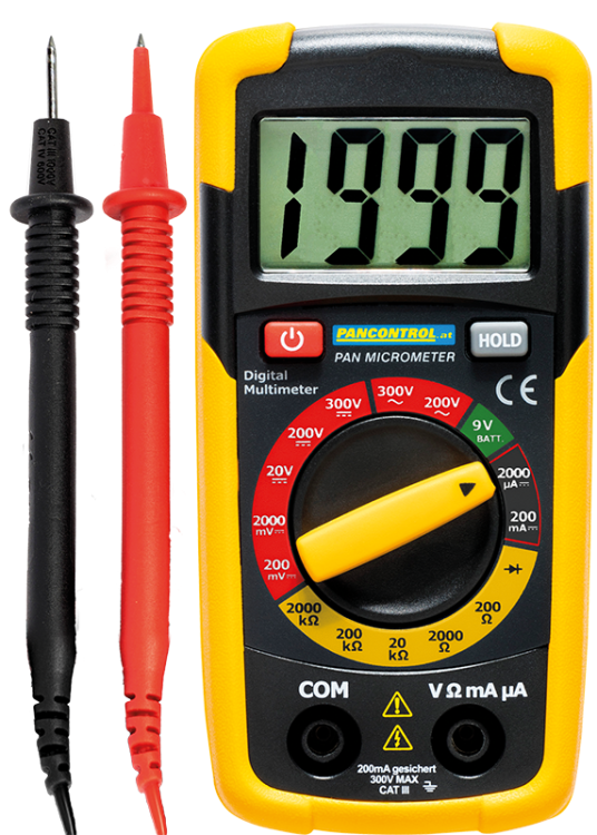 Kompaktowy multimetr cyfrowy DCV, ACV, DCA, OHM, dioda PANMICROMETER Tracon Electric
