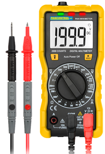 Kompaktowy multimetr cyfrowy DCV, ACV, DCA, OHM, dioda, NCV PANMINIMETER Tracon Electric