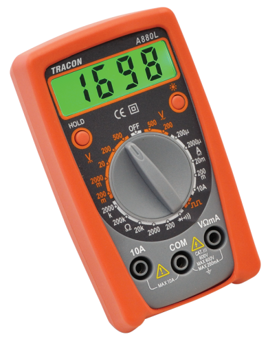 Multimetr cyfrowy DCV,ACV,DCA,OHM,diode check,signal A880L Tracon Electric