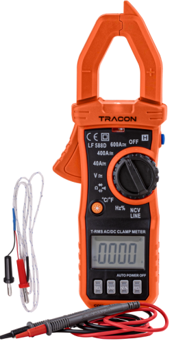 Cyfrowy miernik cęgowy TRMS, DCV,ACV,DCA,OHM,diode check,NCV,signal LF588D Tracon Electric
