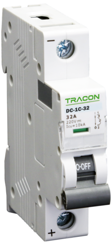 Wyłącznik nadprądowy fotowoltaiczny, 1P, 50A, 220VDC 50A, 220V DC DC-1C-50 Tracon Electric