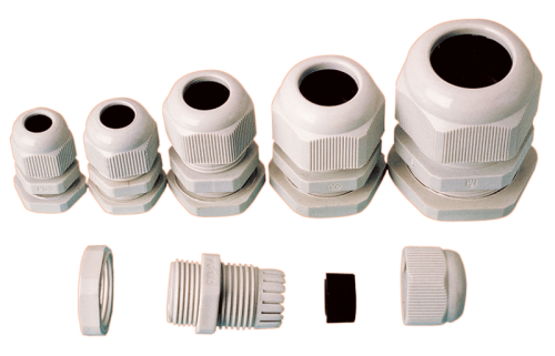 Dławik kablowy z nakrętką, plastik IP66, 30-38mm PG-42 Tracon Electric