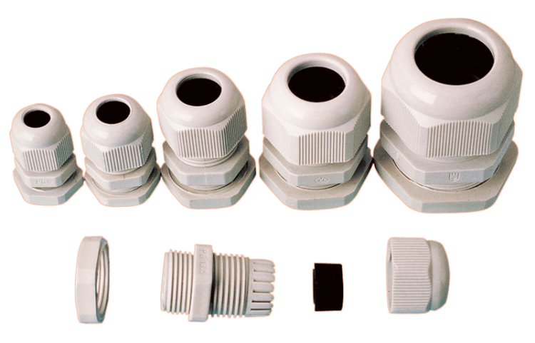 Dławik kablowy z nakrętką, plastik IP66, 30-38mm PG-42 Tracon Electric