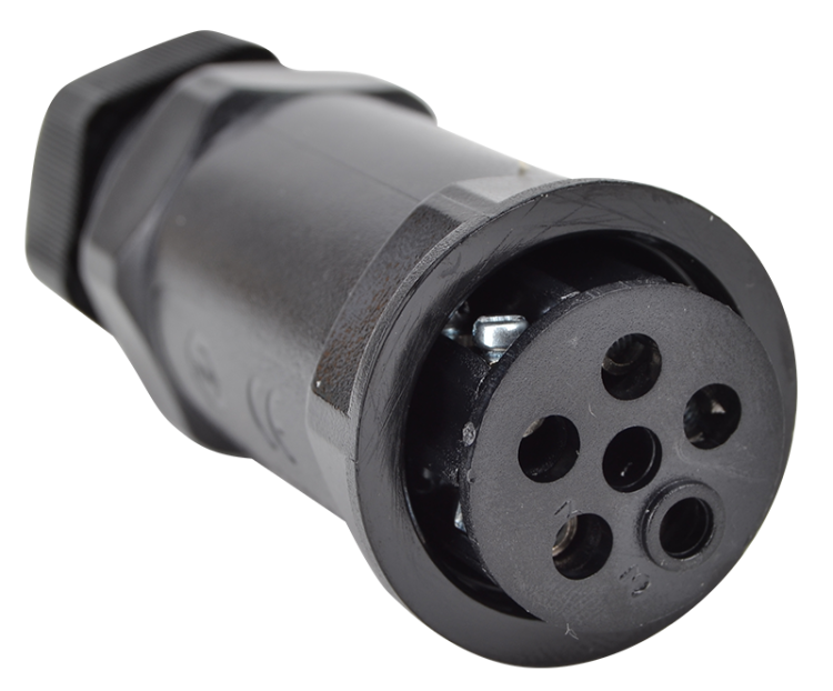 Hermetyczne złącze kablowe z dławikami, kształt T 0.5-4 mm2, IP68, PC+PA6.6, 5P, 450VAC, 24A CST4-T Tracon Electric