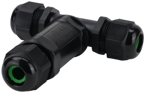 Trójnik typu T przedłużacza z obudową uszczelniającą 0.5-4 mm2, IP68, PC+PA6.6, 3P, 450VAC, 24A CST4-T3P Tracon Electric