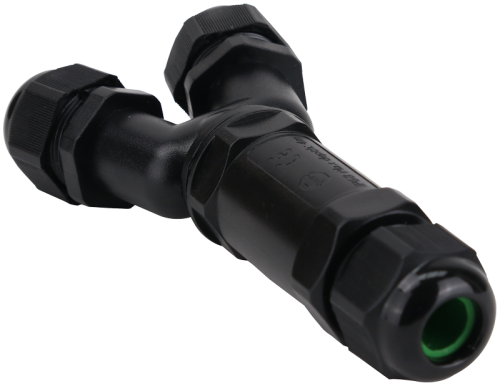 Hermetyczne złącze kablowe z dławikami, kształt Y 0.5-4 mm2, IP68, PC+PA6.6, 5P, 450VAC, 24A CST4-Y Tracon Electric